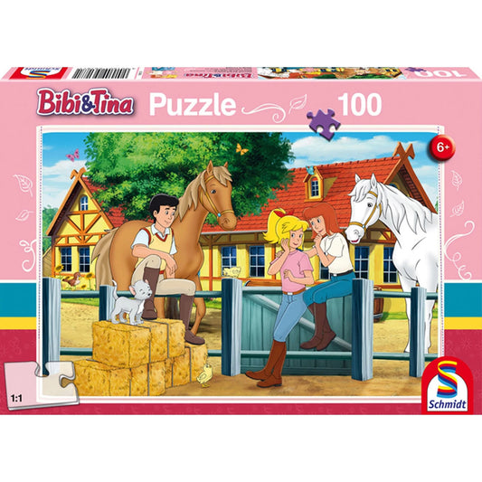 Puzzle Bibi & Tina Auf dem Martinshof, 100 Teile