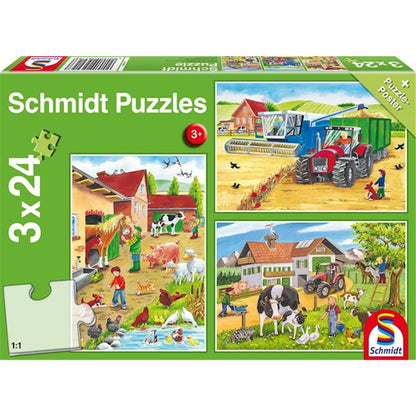 Schmidt Games À la ferme, 3 x 24 pièces