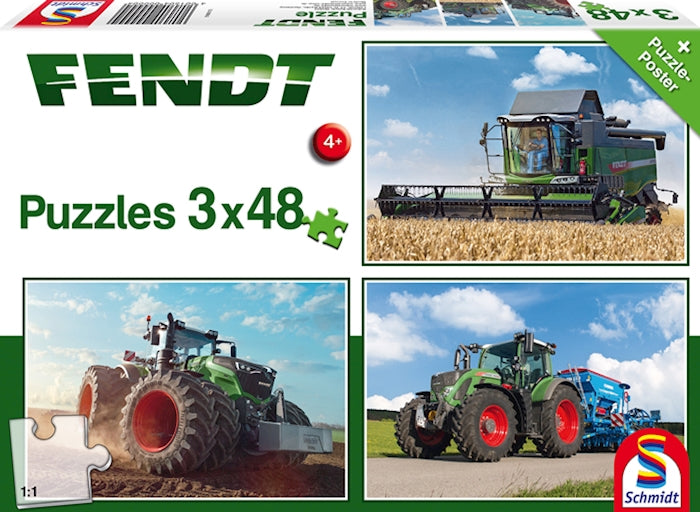 Schmidt Spiele Fendt 1050 Vario / 724 Vario / 6275L, 3 x 48 pièces