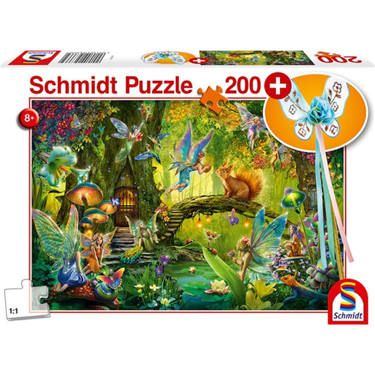 Schmidt Spiele Fées dans la forêt 200 pièces (avec baguette de fée)