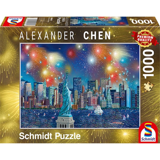 Schmidt Spiele Statue of Liberty with fireworks 1000 pieces