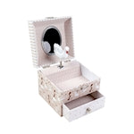 Trousselier music box with drawer, goose