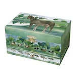 Trousselier music jewelry box, Normandy horse, glow in the dark
