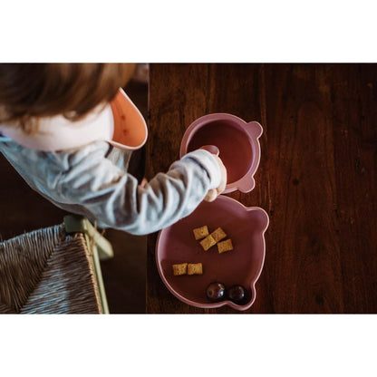 SOINA silicone bowl Aydan with suction cup, old pink