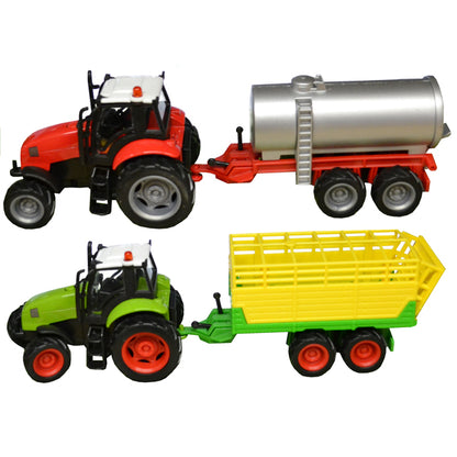 Tractor with trailer, assorted