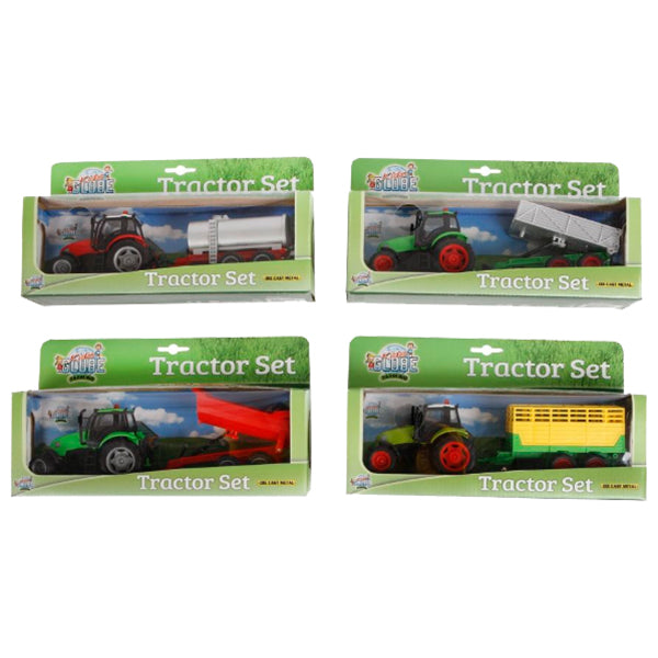 Tractor with trailer, assorted