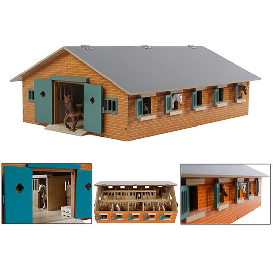 Horse stable with 10 horse boxes