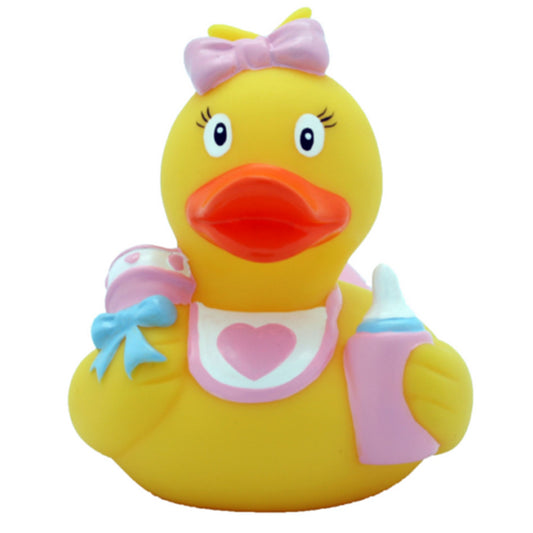 Bébé fille canard en caoutchouc