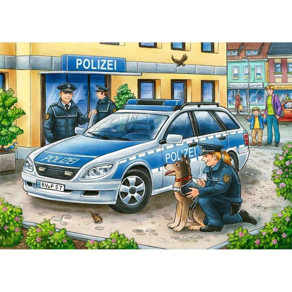 Puzzle Polizei und Feuerwehr, 2 x 12 Teile – Produktbild 2