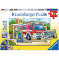 Puzzle Polizei und Feuerwehr, 2 x 12 Teile – Produktbild 1