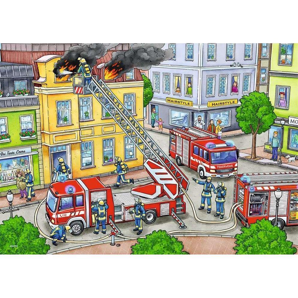 Puzzle Mit Blaulicht unterwegs, 2 x 12 Teile – Produktbild 2