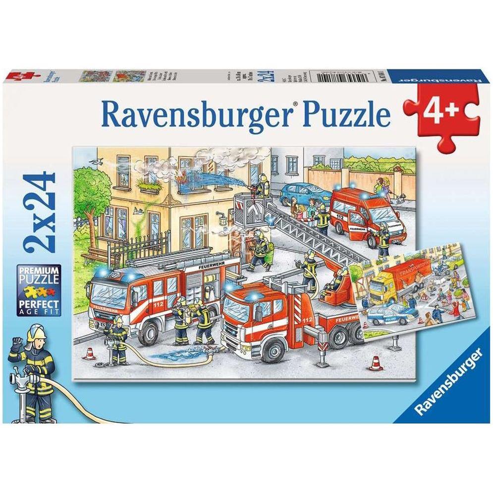 Puzzle Helden im Einsatz, 2 x 24 Teile – Produktbild 1