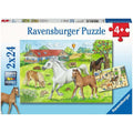 Puzzle Auf dem Pferdehof, 2 x 24 Teile – Produktbild 1