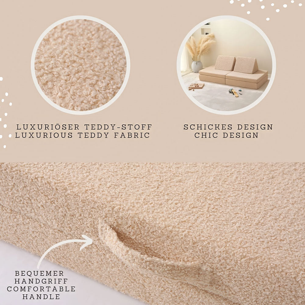 Hakuna Matte Kindersofa Teddy, modular, beige