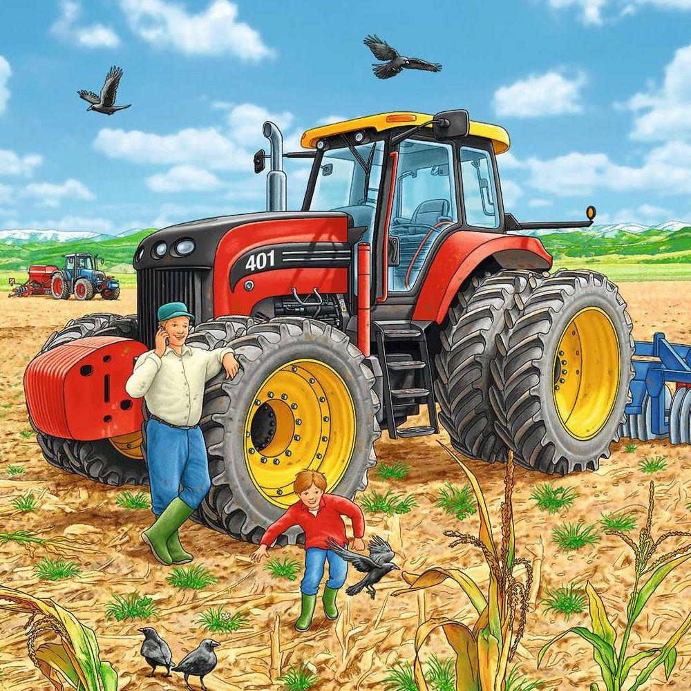 Puzzle Grosse Maschinen. 3 x 49 Teile