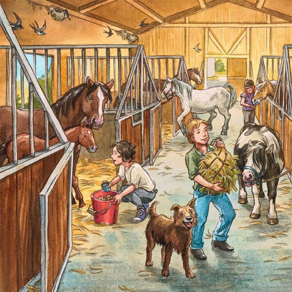 Puzzle Mein Reiterhof, 3 x 49 Teile – Produktbild 2