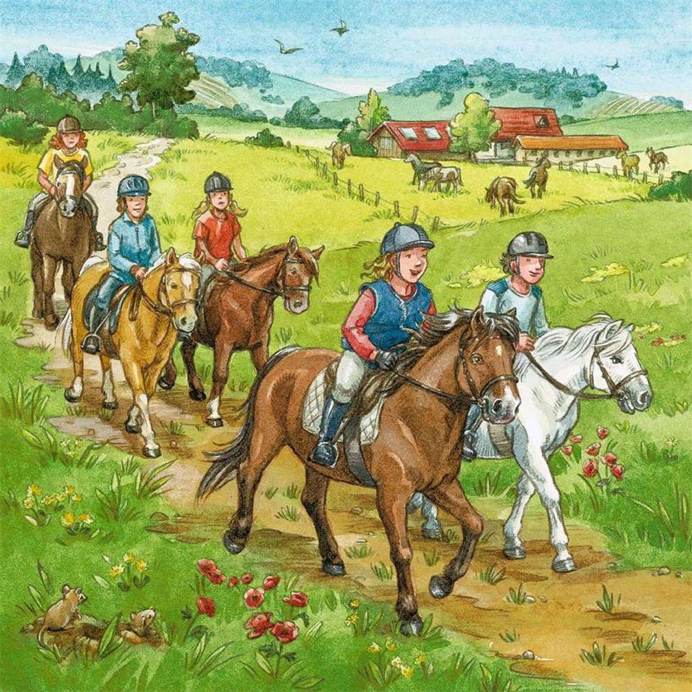 Puzzle Mein Reiterhof, 3 x 49 Teile – Produktbild 3