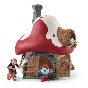 Schleich Smurf house with 2 figures