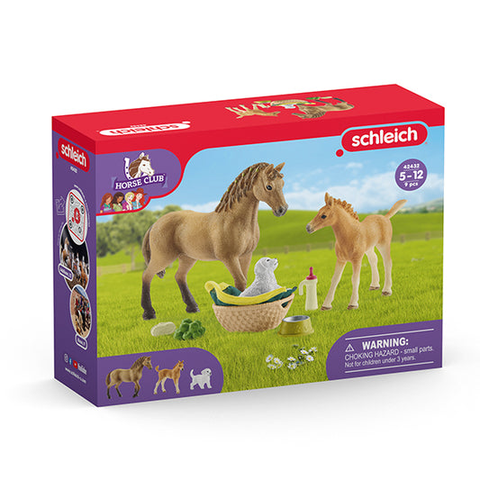 Schleich Set Animal Baby - Care &amp; Horses Quarter Horse