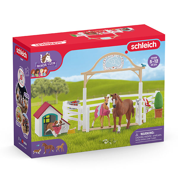 Schleich Cheval invité d'Hannah + chien Ruby