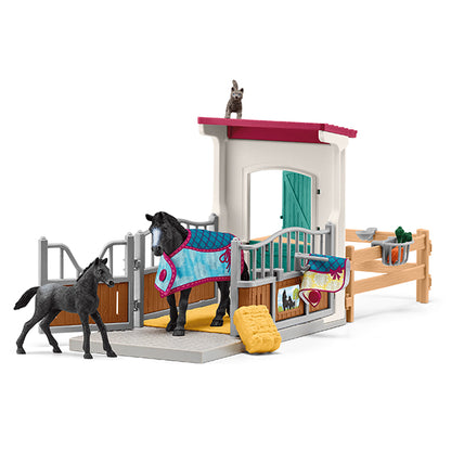 Box à cheval Schleich avec jument et poulain