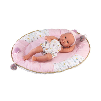 Babypuppe Nica im Kuschelnest 40cm