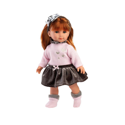 Puppe Nicole rothaarig mit Rock 35cm