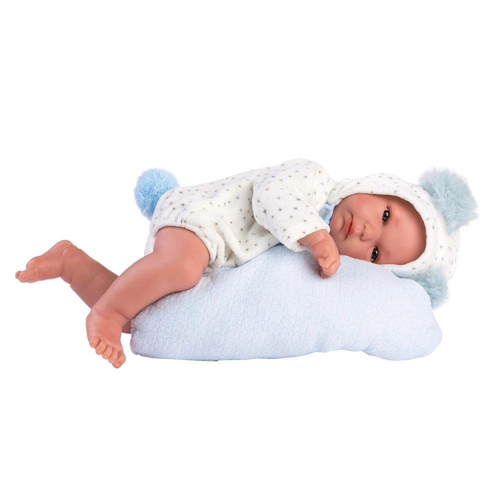 Llorens Babypuppe mit Schaukelzelt, blau, 35 cm
