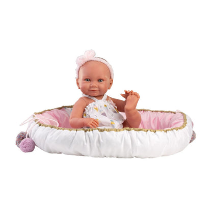 Babypuppe Nica im Kuschelnest 40cm