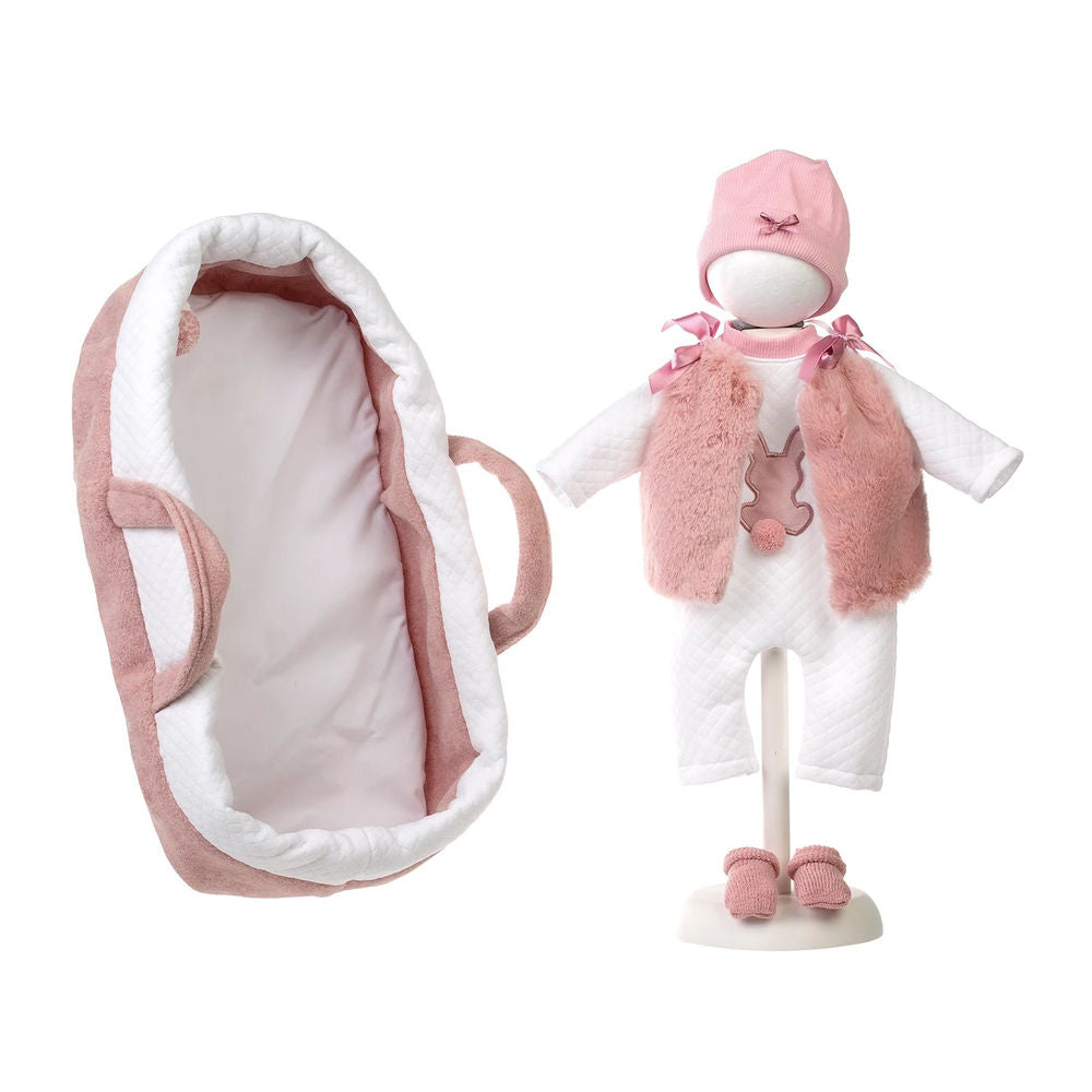 Llorens doll carrier &amp; romper pink 42cm