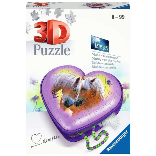 Ravensburger Puzzle 3D Coeur Boîte Chevaux