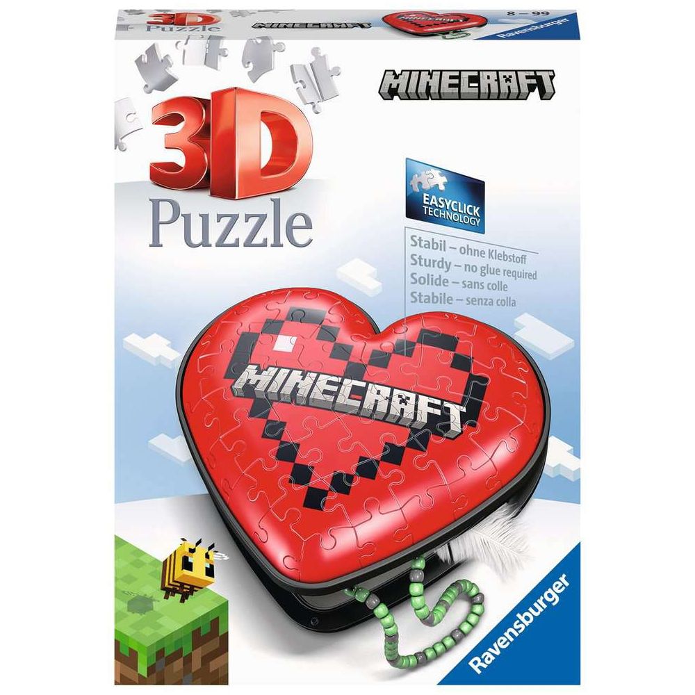 Ravensburger Puzzle 3D Boîte Coeur - Minecraft
