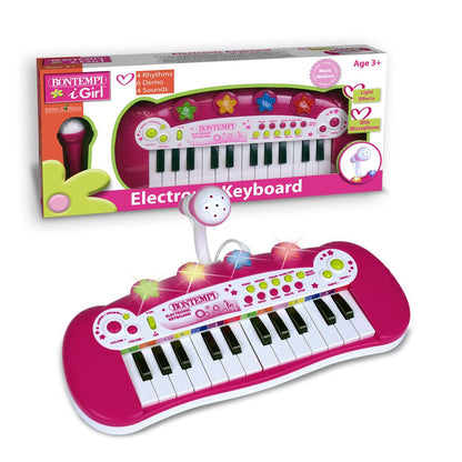 Bontempi keyboard with 24 keys, pink