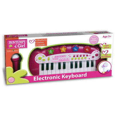 Bontempi keyboard with 24 keys, pink