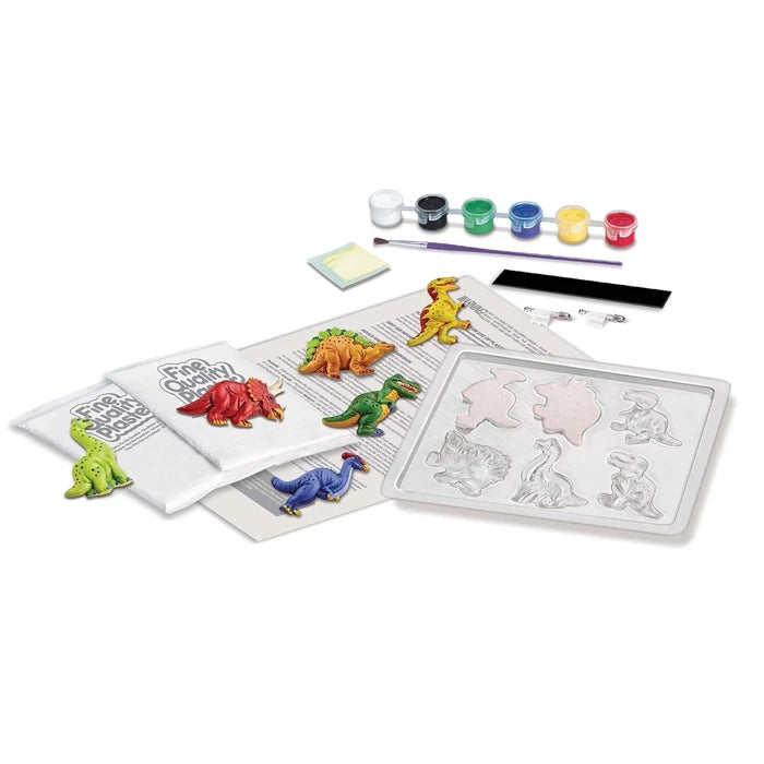 4m Fluorescent Dinosaur Plaster and Painting Set