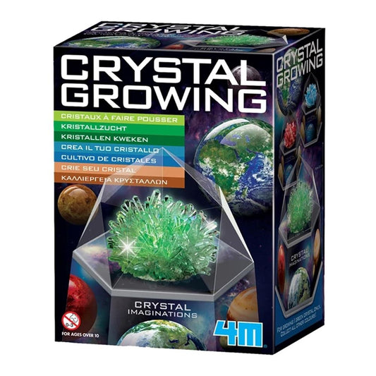 4m crystals growing green
