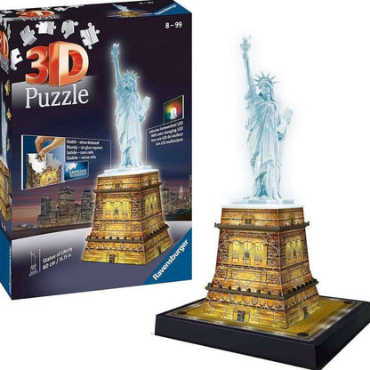 Ravensburger Statue of Liberty at night