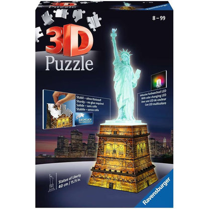 Ravensburger Statue of Liberty at night