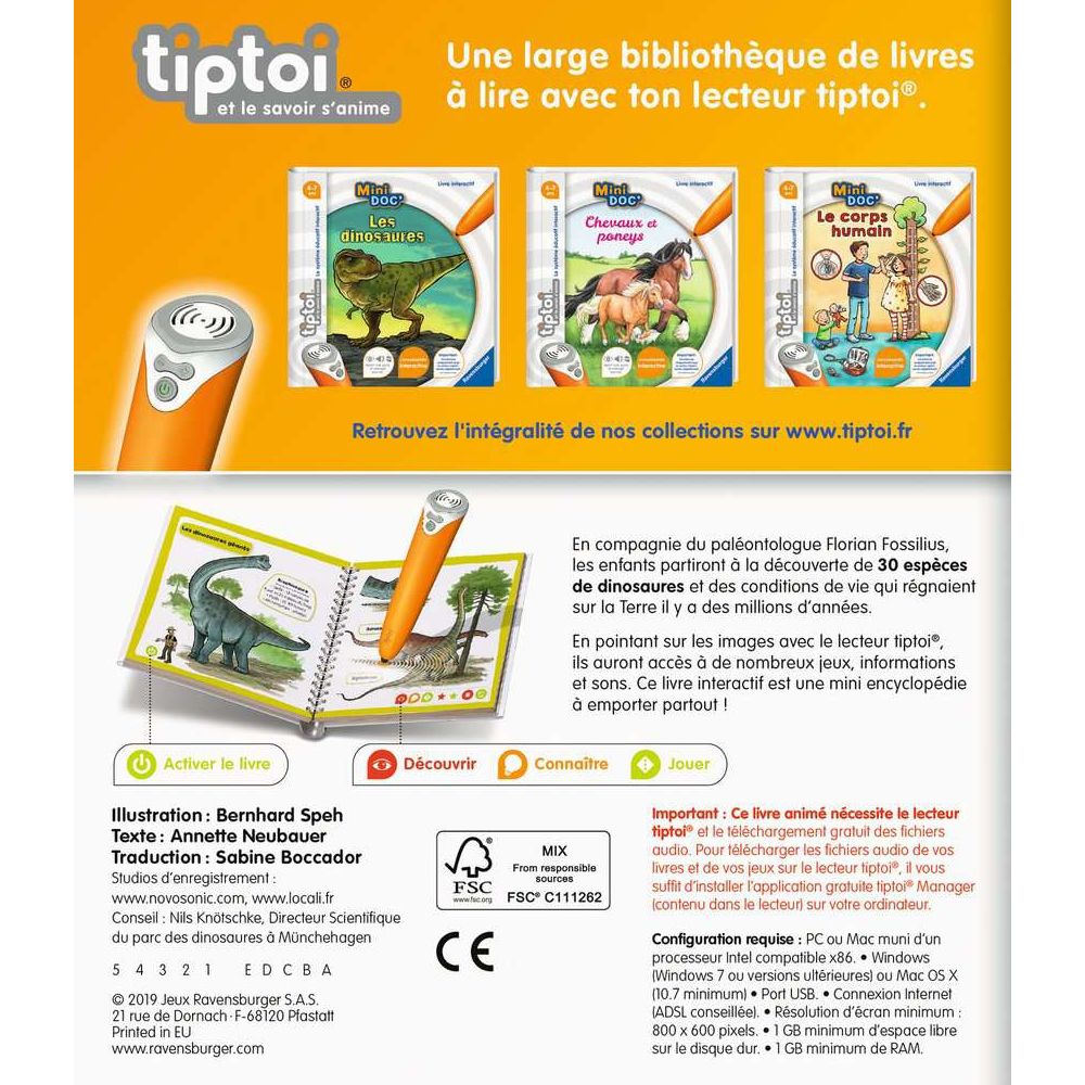 Ravensburger tiptoi® Mini Doc' Les dinosaur