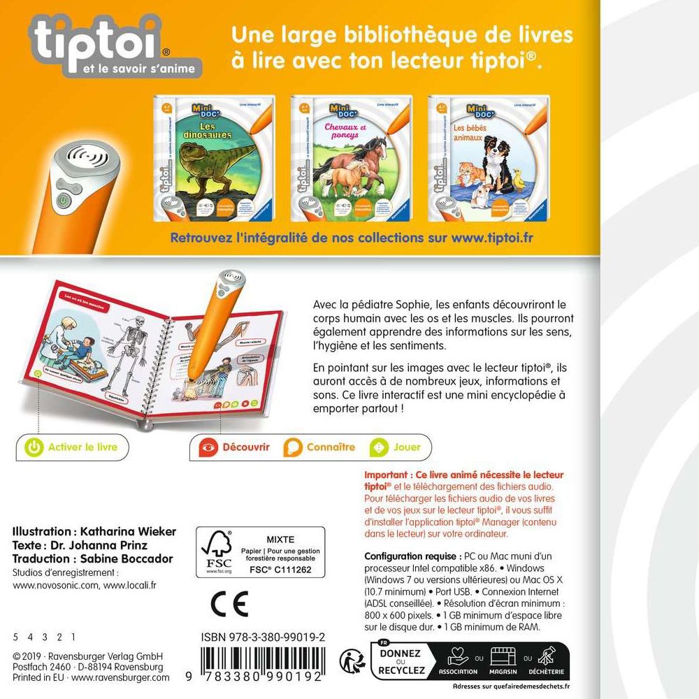 Ravensburger tiptoi® Mini Doc' Le corps humain