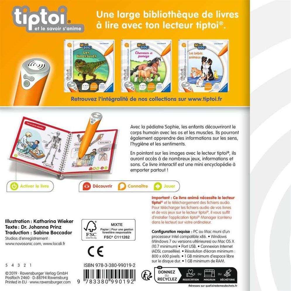 Ravensburger tiptoi® Mini Doc' Le corps humain