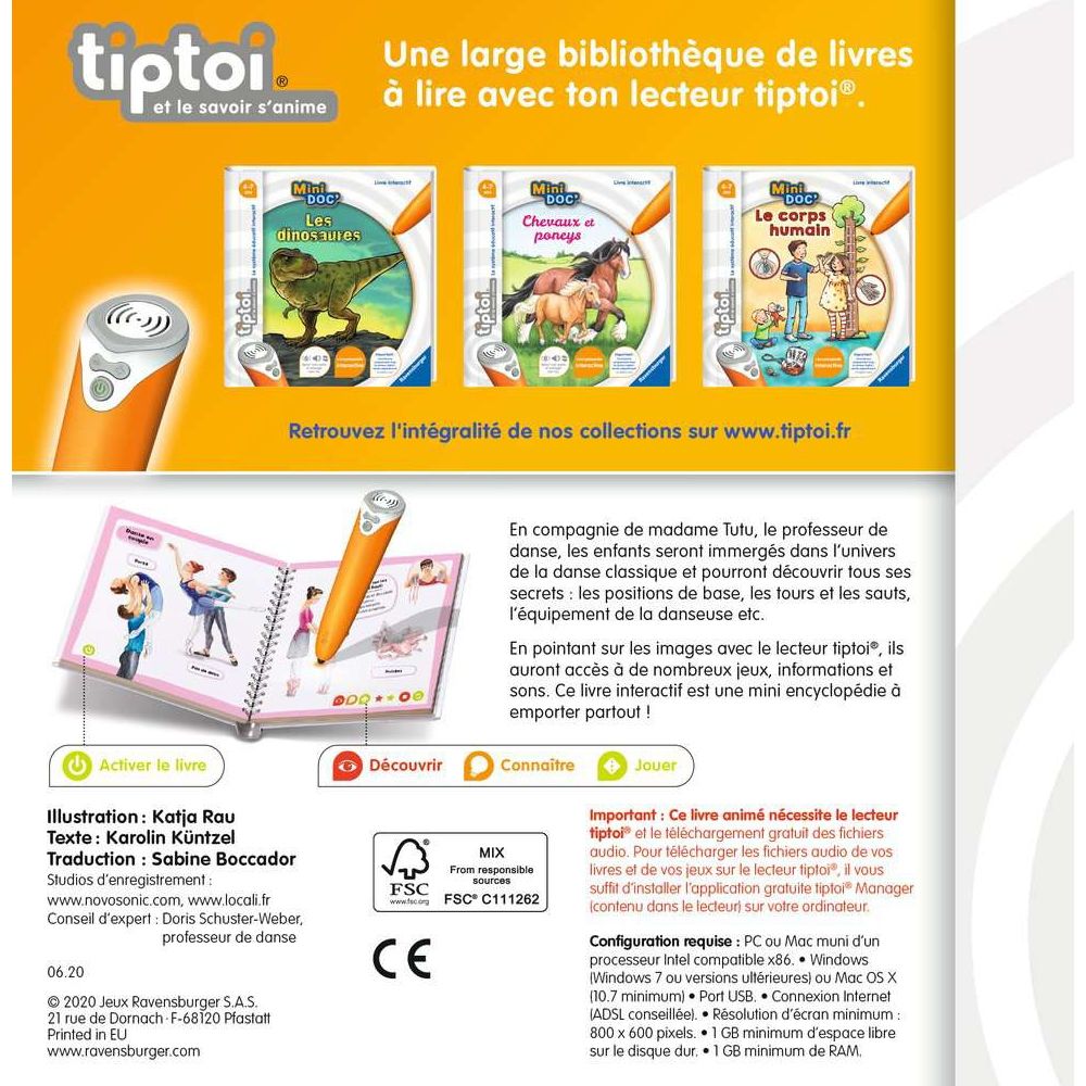 Ravensburger tiptoi® Mini Doc' La danse classique