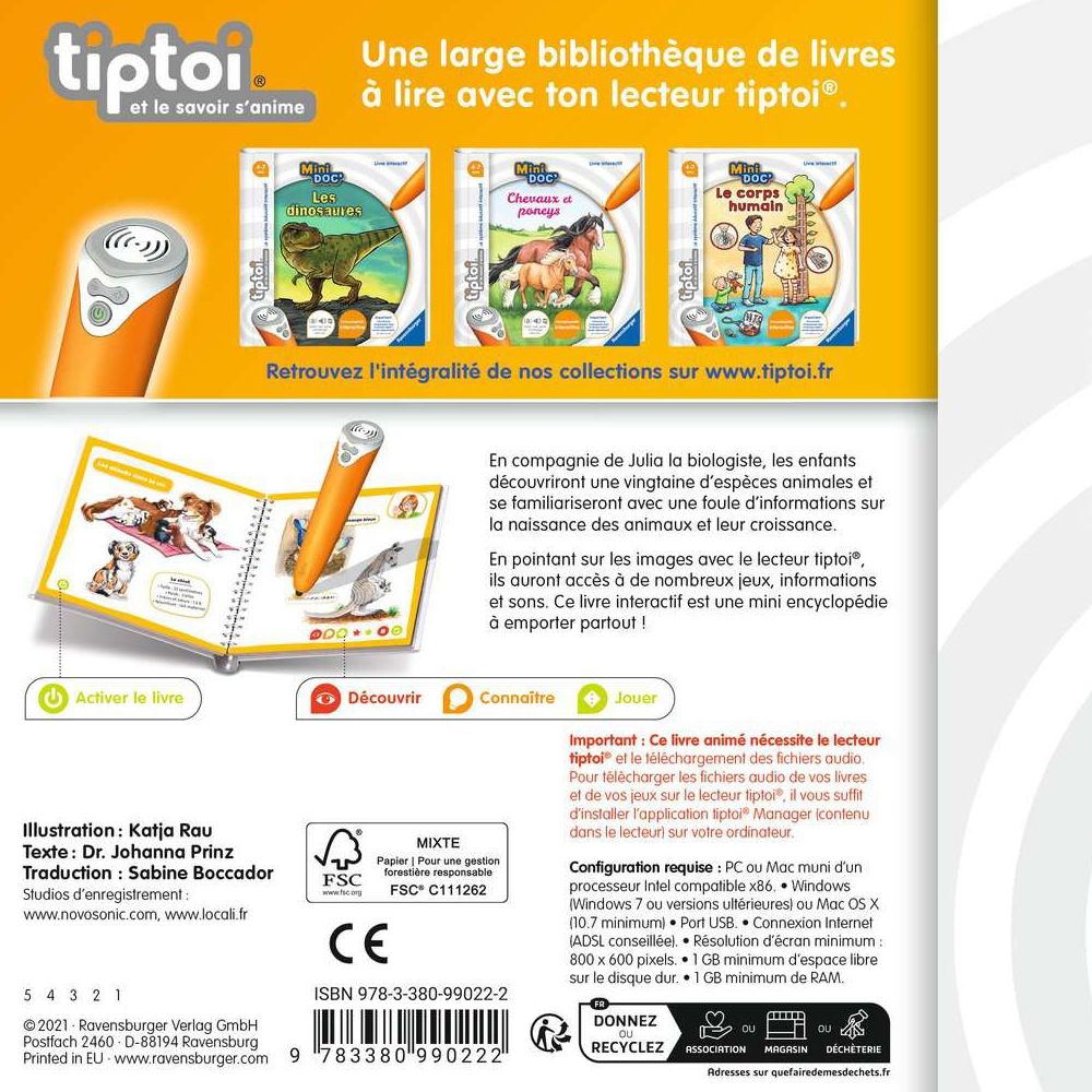 Ravensburger tiptoi® Mini Doc' Animal babies