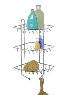 Wenko Exclusiv Bad-Eckregal 3 Etagen, Chrom