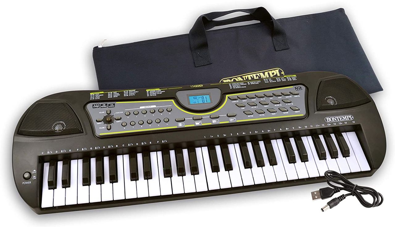Bontempi Keyboard mit 49 Tasten mit Netzstecker