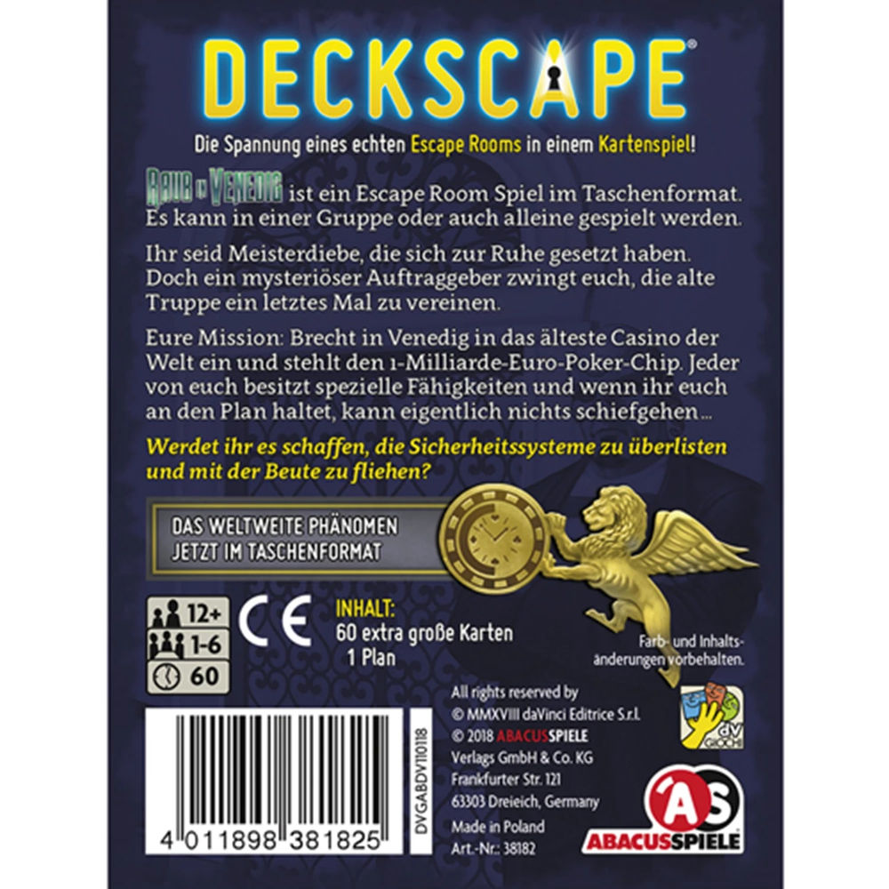 Abacusspiele Deckscape - Raub in Venedig