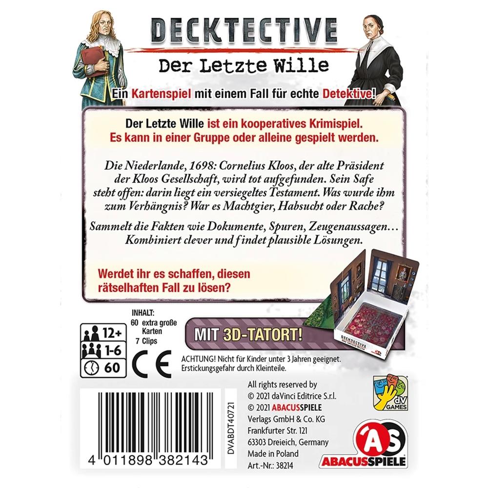 Abacus Decktective - Der Letzte Wille (d)