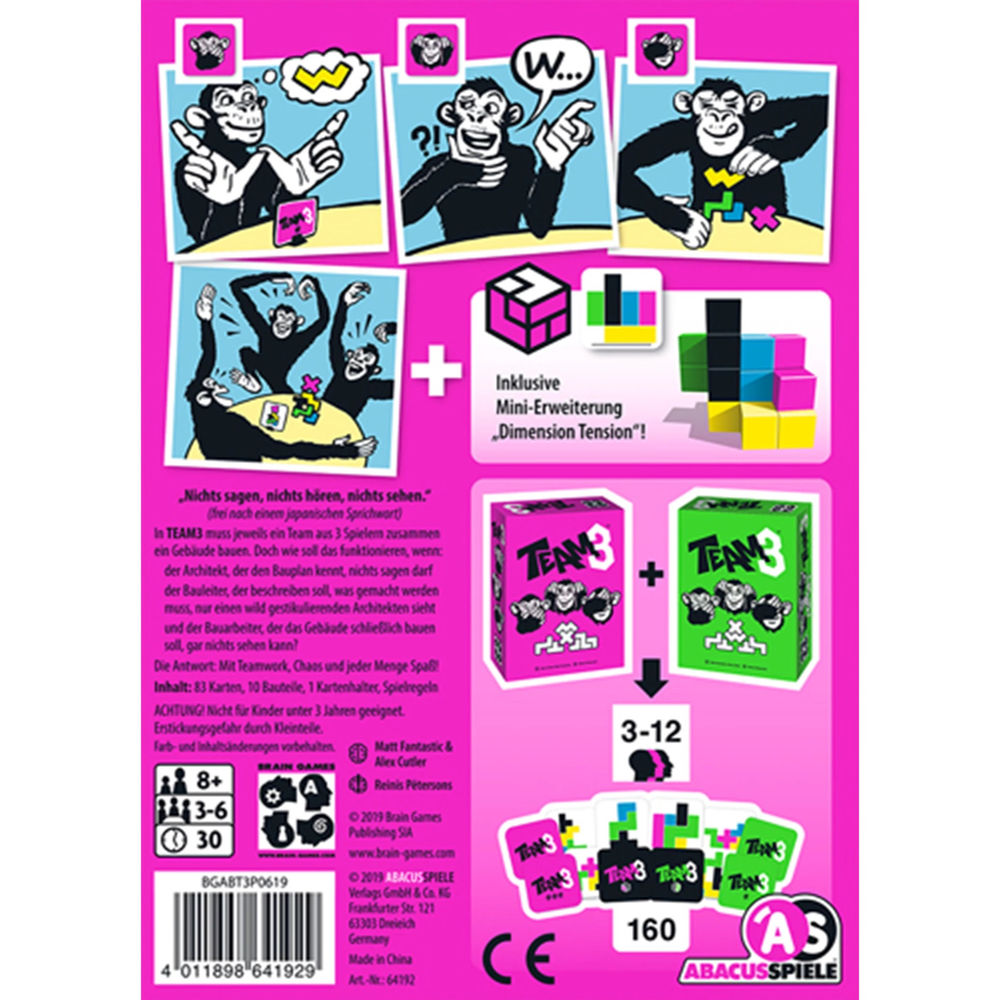 Abacusspiele TEAM3 pink