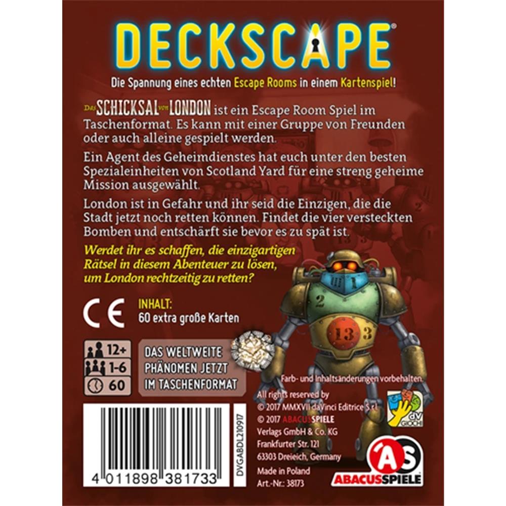 Abacus Games Deckscape - Le destin de Londres