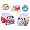 BB Junior Volkswagen Poppin' Bus mit Rückzug, assortiert 3 büsse